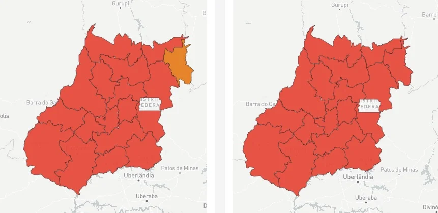 Todas as regiões em Goiás estão em situação de calamidade