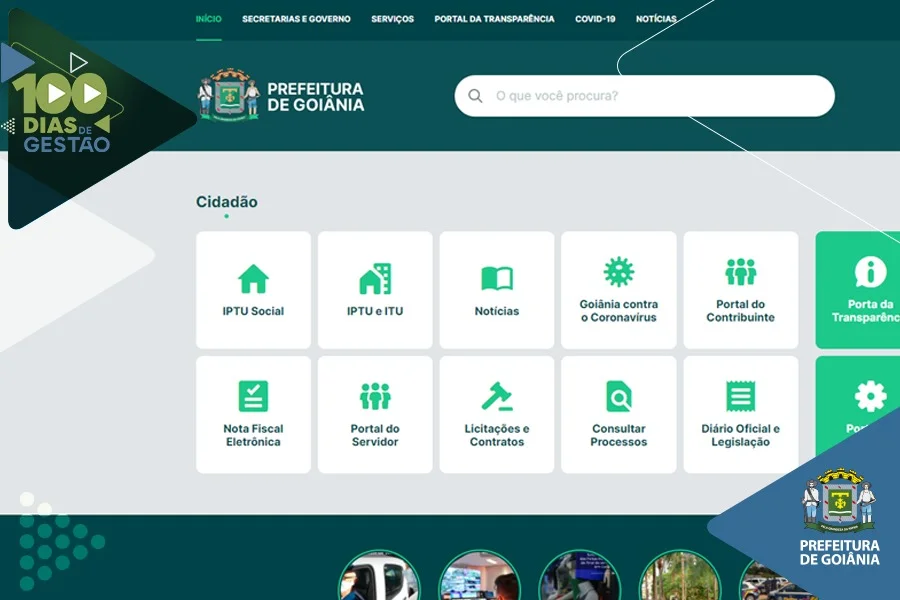 Layout do site da Prefeitura de Goiânia é remodelado