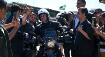 Mais de mil policiais farão segurança no passeio de moto de Bolsonaro neste domingo, no Rio