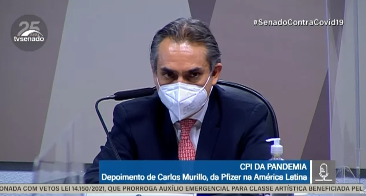 Carlos Bolsonaro foi à reunião de Wajngarten com Pfizer, diz Murillo à CPI