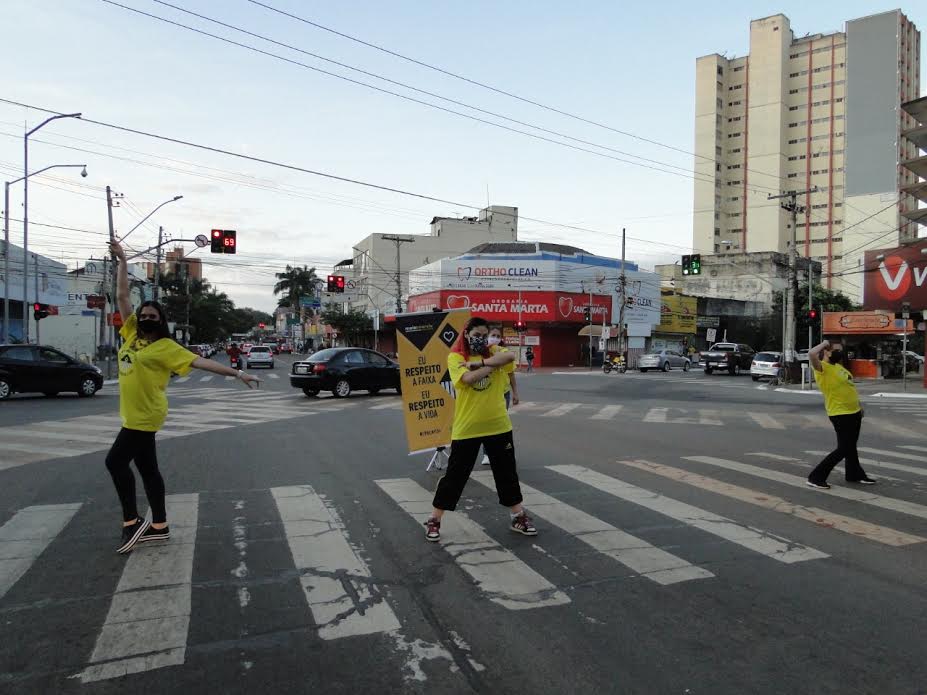 Prefeitura de Goiânia promove ação artística por conscientização no trânsito