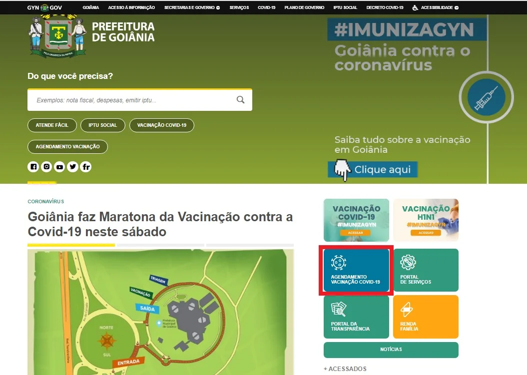 Com sobrecarga no aplicativo, Prefeitura de Goiânia disponibiliza mais um canal para agendamento da vacinação contra Covid-19