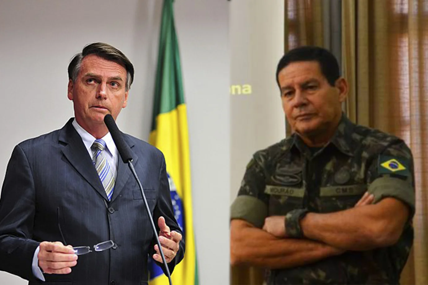 Depois de ser chamado de ‘cunhado’ e que tem que ser aturado por Bolsonaro, Mourão diz que fica