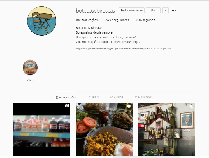 Gastronomia raiz, botecos, biroscas e a melhor página do Instagram