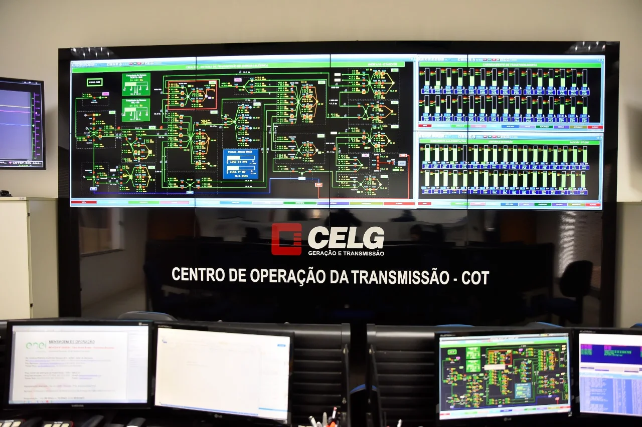 Painel de controle na Celg T