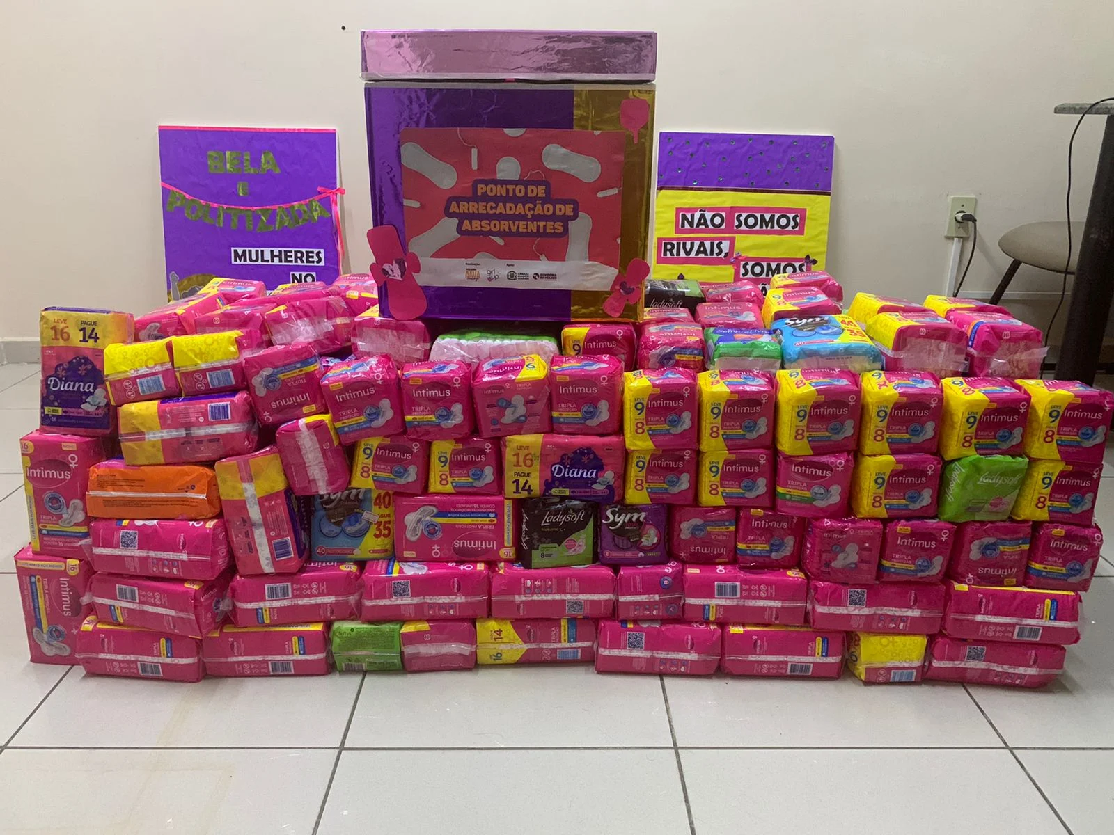 Campanha contra a pobreza menstrual em Goiânia arrecada 3,6 mil absorventes