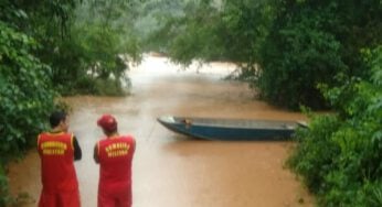 Bombeiros monitoram área afetada pela chuva entre os povoados do Muquém e Buriti Alto