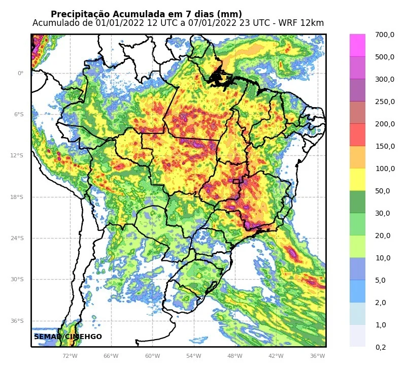 Cimehgo alerta para semana com chuvas intensas na região norte e nordeste de Goiás