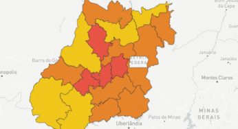 Mapa de risco da covid-19 aponta quatro regiões em calamidade