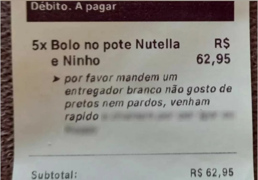 Polícia Civil investiga caso de racismo em aplicativo de entrega em Goiânia: “Mandem entregador branco”