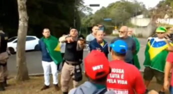 PM aponta arma contra apoiadores de Lula em Juiz de Fora