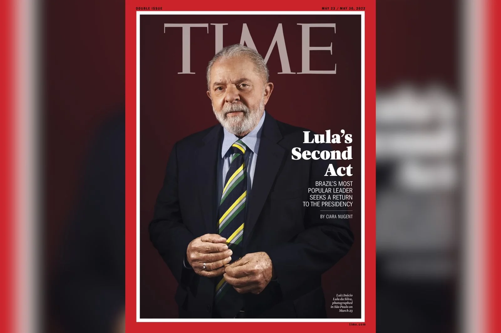 Revista Time destaca pré-candidatura de Lula em edição intitulada como “O segundo ato”