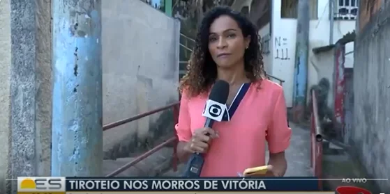 reporter ameaçada ao vivo