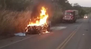 Preso suspeito de dirigir bêbado e provocar acidente que matou idosos queimados, em Urutaí