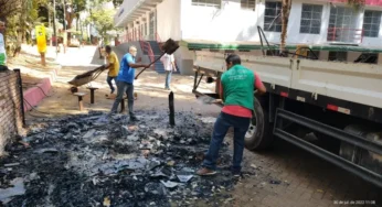 Incêndio atinge Bosque dos Buritis na madrugada deste sábado (30), em Goiânia