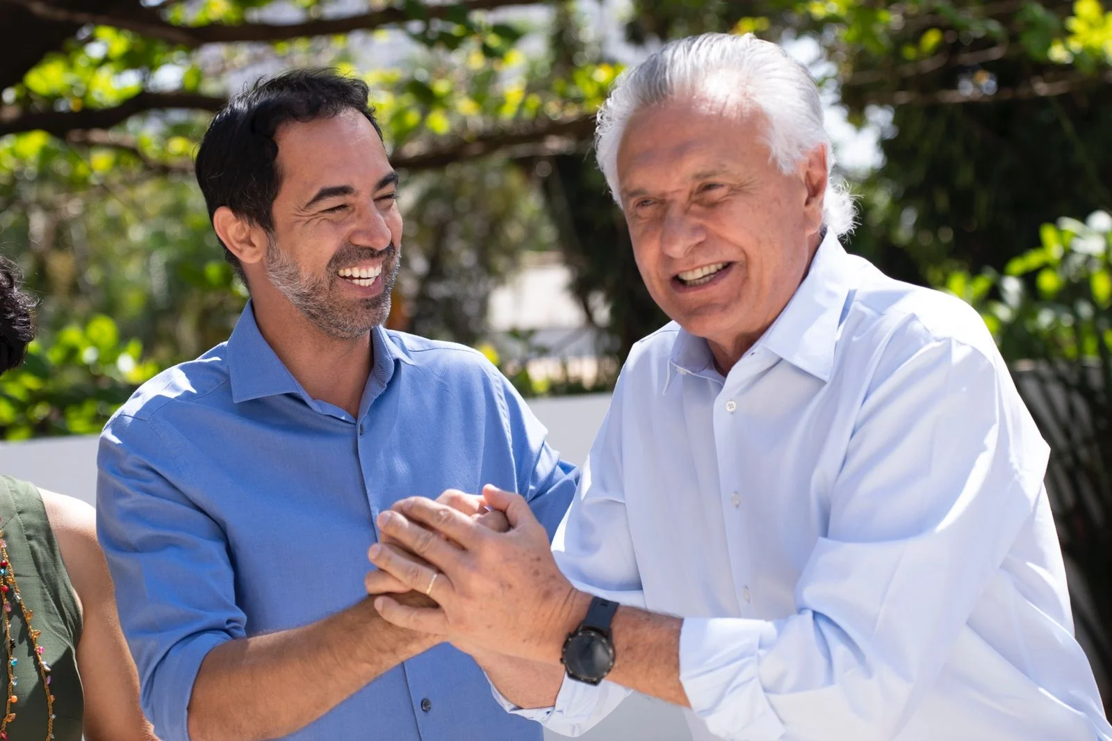 Ronaldo Caiado recebe apoio do prefeito de Senador Canedo, Fernando Pellozo