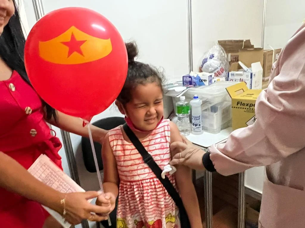 Campanha Xô Dodói estimula a vacinação de crianças até 5 anos de idade contra poliomielite. Fotos: Irom Braz