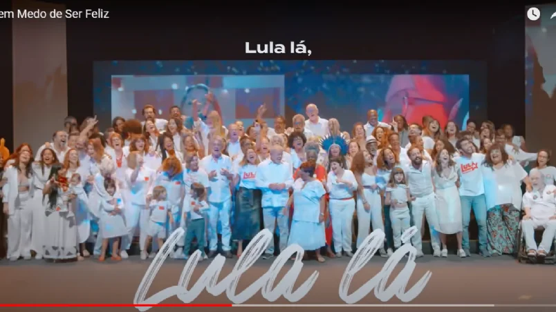 Em reta final, famosos participam de vídeo da campanha de Lula