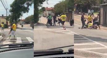 Bolsonaristas agridem homem que tentou passar por manifestação antidemocrática; veja vídeo