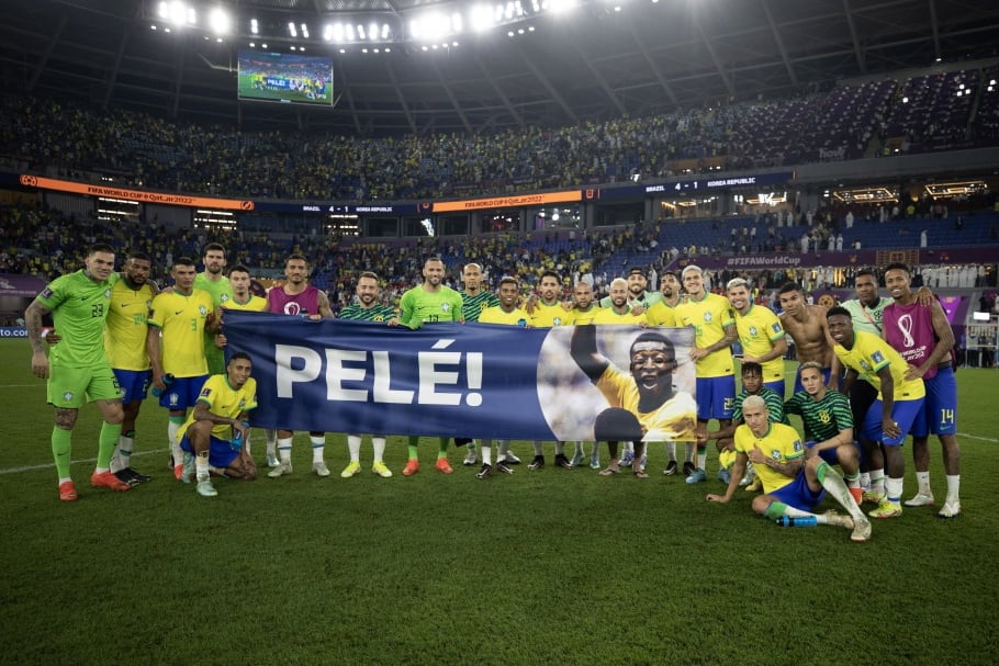 Seleção Brasileira homenageia Pelé após vitória sobre a Coreia do Sul