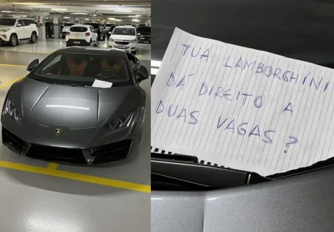 Dono de lamborghini oferece pix de R$ 2 mil a quem deixou bilhete em seu carro; entenda