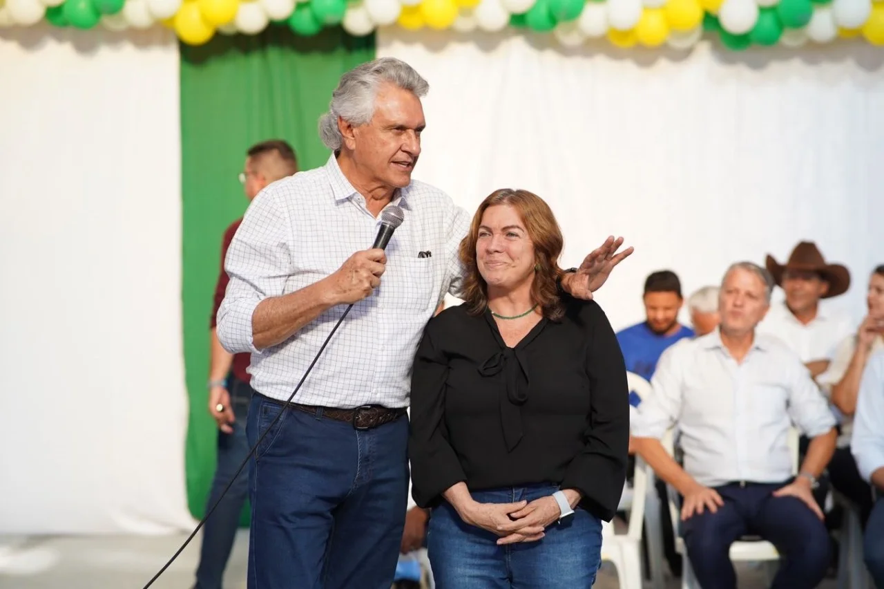 Ronaldo Caiado e Fátima Gavioli. Foto: Secom