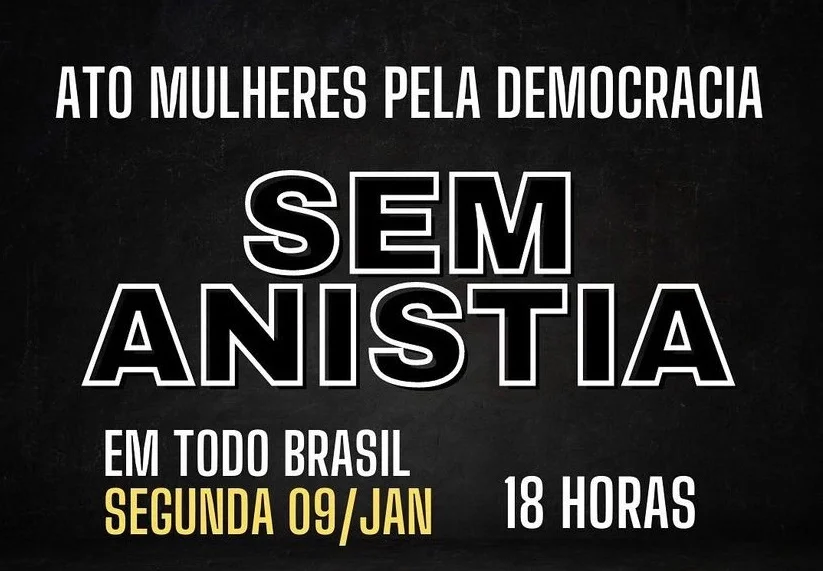 Mulheres pela Democracia realiza manifestação em Goiânia como resposta a ataques terroristas