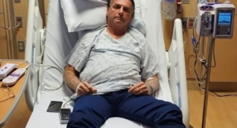 Sem dar detalhes, Bolsonaro publica foto em cama de hospital e diz que passou por ‘nova aderência hospitalar’