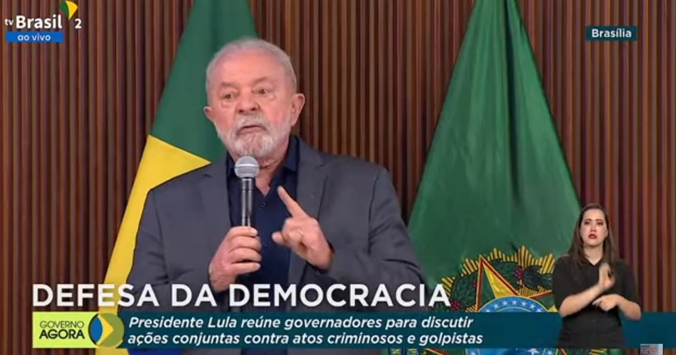 Lula diz que financiadores de atos antidemocráticos serão punidos: “Eles queriam golpe e golpe não vai ter”