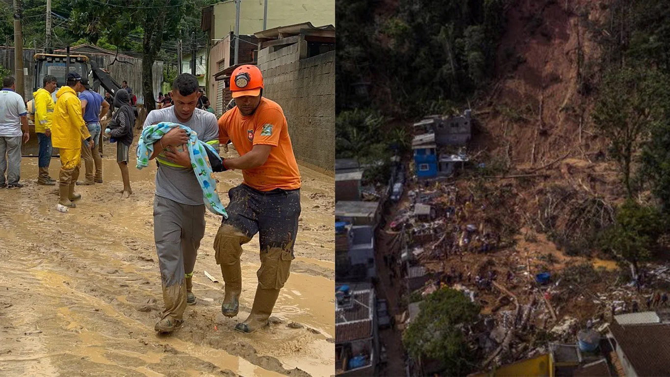 Chuvas no litoral norte de SP continuam e atrapalham trabalho dos bombeiros; já são 57 mortos