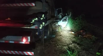 Acidente entre carro e caminhão deixa cinco mortos na BR-452, em Itumbiara