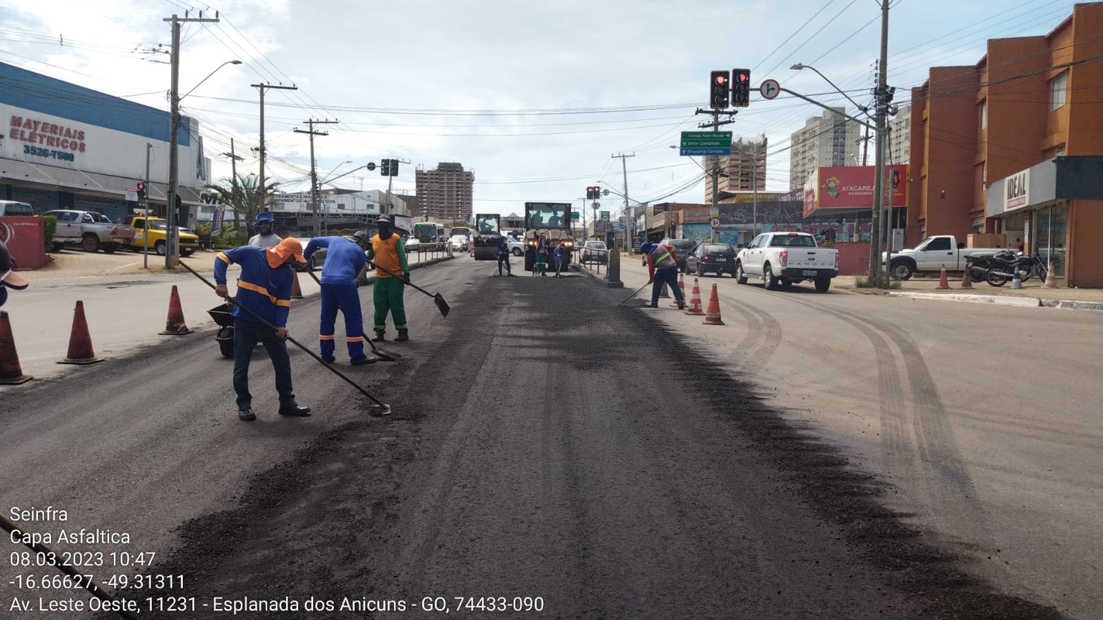 Recapeamento Eixo Anhanguera. Foto: Seinfra