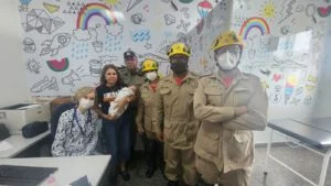 Bebê com 40 dias é encontrado em Goiânia (Foto divulgação / CBMGO).