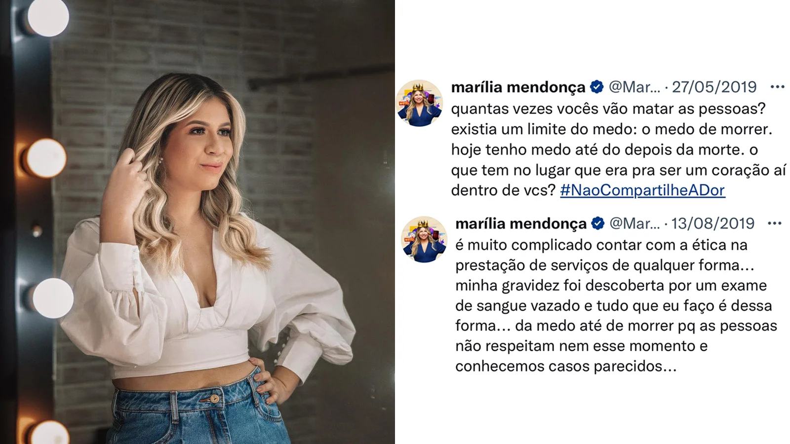 Após fotos de Marília Mendonça no IML vazarem, tweets antigos da cantora são resgatados