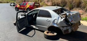 Acidente em Caiapônia, na BR-158 (Foto divulgação CBMGO).