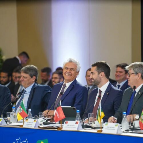 Ronaldo Caiado em Fórum Nacional de Governadores. Foto: Júnior Guimarães