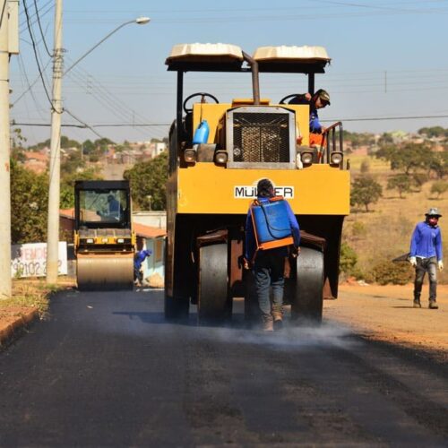 Pavimentação Aparecida de Goiânia. Foto: Divulgação