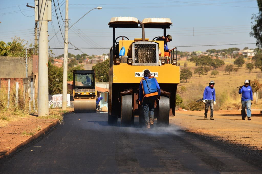 Pavimentação Aparecida de Goiânia. Foto: Divulgação