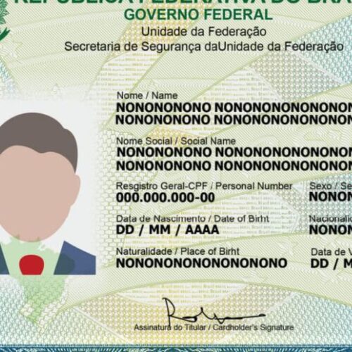 Nova carteira de identidade nacional. Foto: Ascom Secretaria Especial de Modernização do Estado