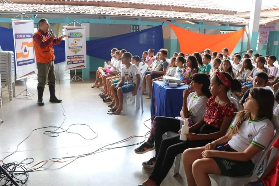 Projeto Defesa Civil na Escola Senador Canedo. Foto: Divulgação