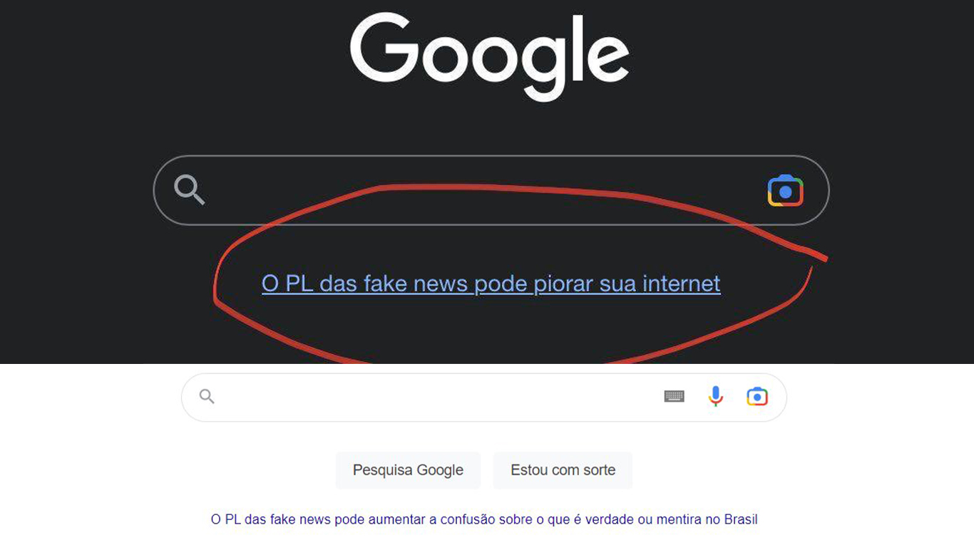 Felipe Neto critica frase do Google sobre PL das fake news e gigante da internet muda as palavras