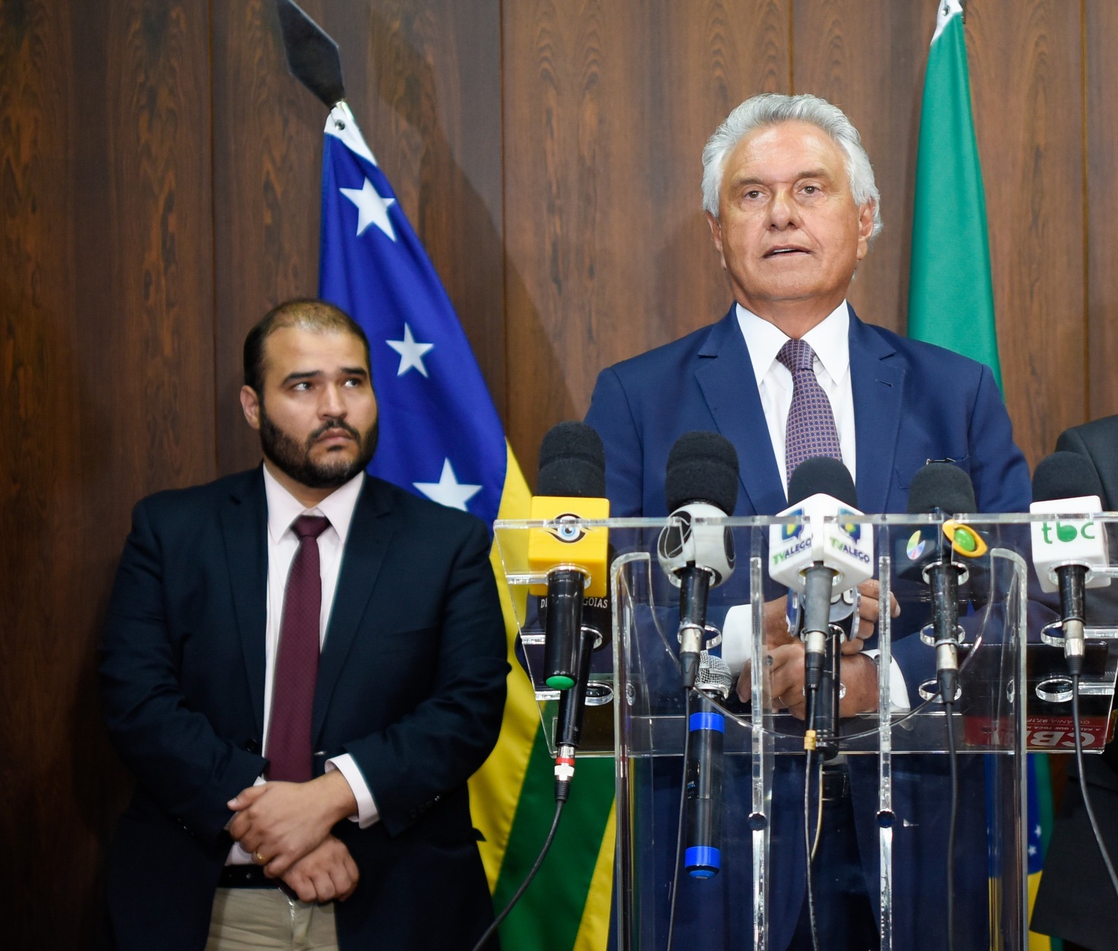 Lucas Vergílio e Ronaldo Caiado confirma repasse do Fundativo. Foto: Secom