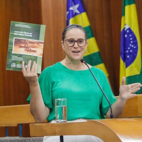 Kátia Maria apresenta Carta das Águas do Meia Ponte. Foto: Divulgação