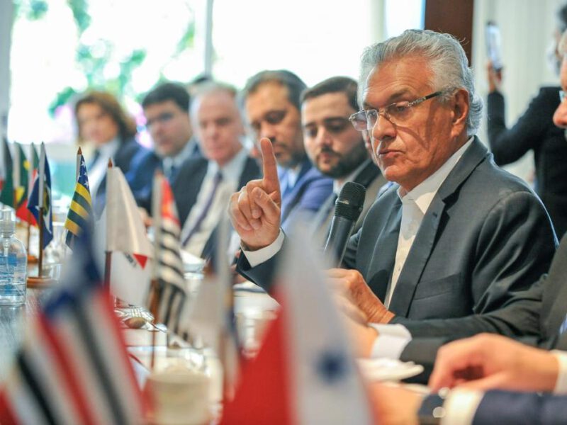 Ronaldo Caiado se reúne com governadores e Arthur Lira, em Brasília. Foto: Lucas Diener