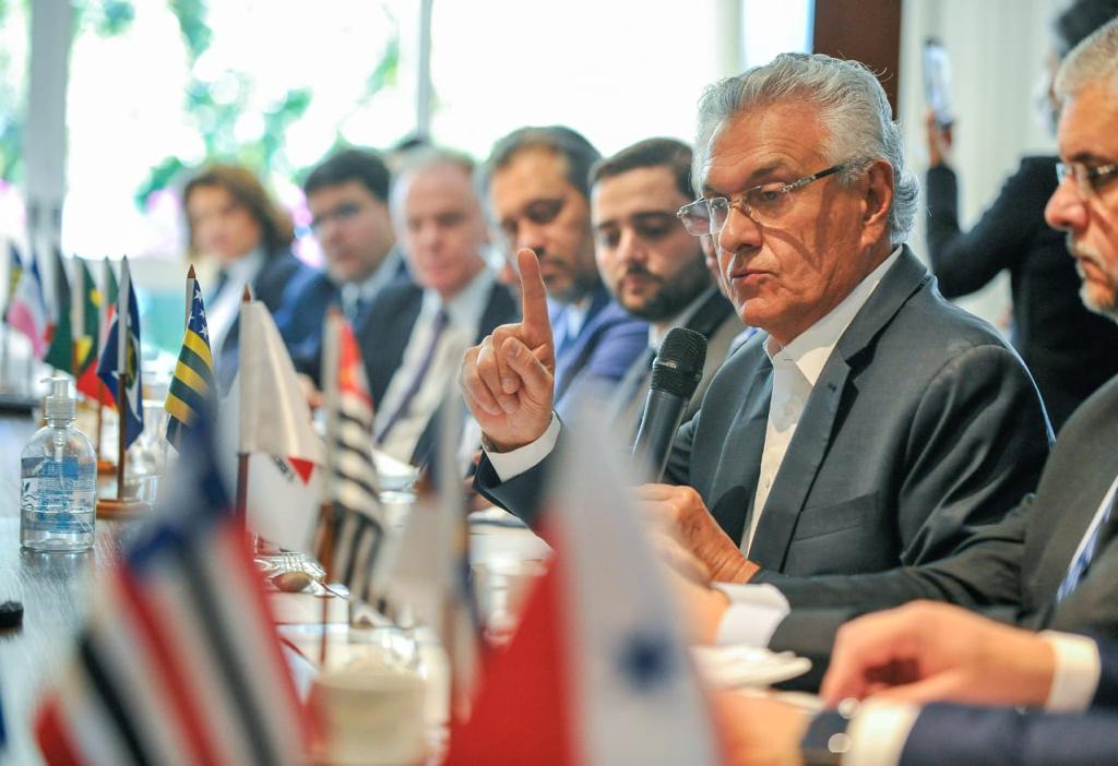 Ronaldo Caiado se reúne com governadores e Arthur Lira, em Brasília. Foto: Lucas Diener