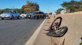 Ciclista morre após ser atropelado na BR-153, condutor foge sem prestar socorro