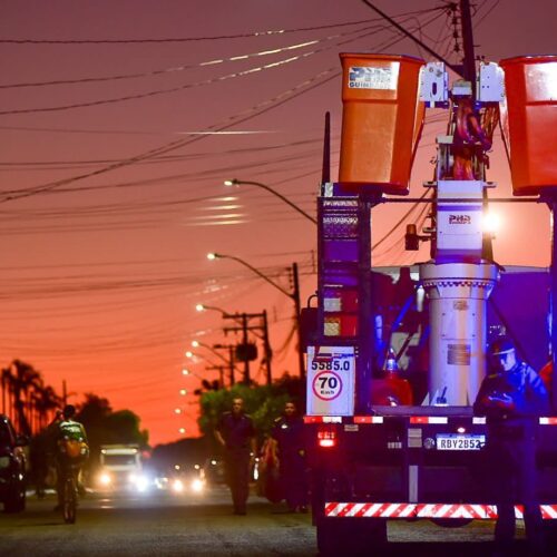 Prefeitura de Goiânia implanta lâmpadas de LED. Foto: Seinfra