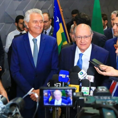 Caiado e Alckmin. Foto: Wesley Costa e Hegon Corrêa