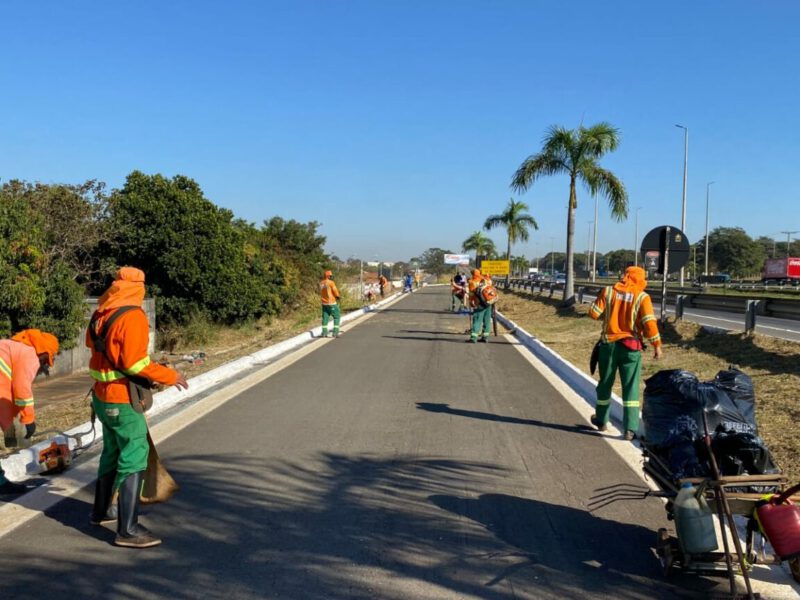 Limpeza Rodovia dos Romeiros. Foto: Luciano Magalhães/Comurg