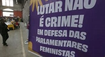 A cidade de São Paulo foi palco de protesto em defesa do MST e das deputadas feministas